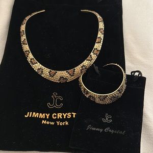 Jimmy crystal New York cuff necklace and bracelet